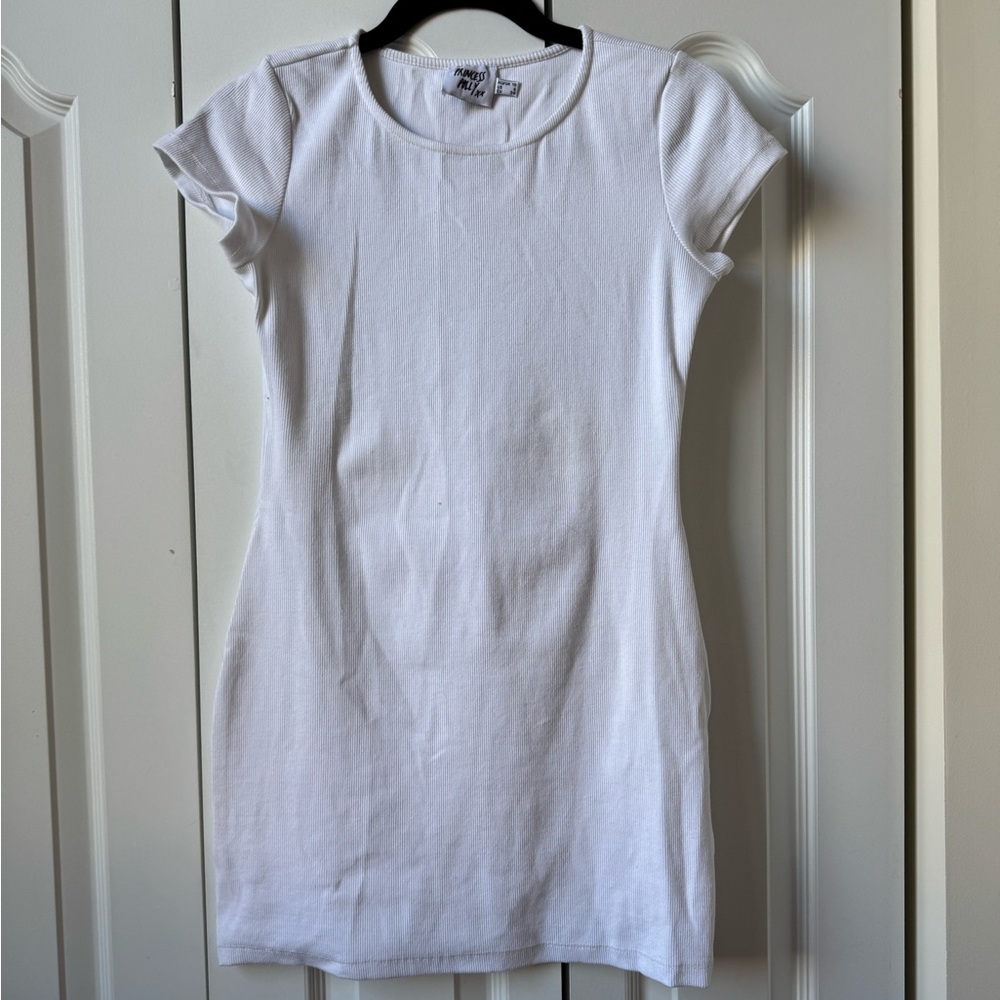 Princess Polly White T-shirt Dress